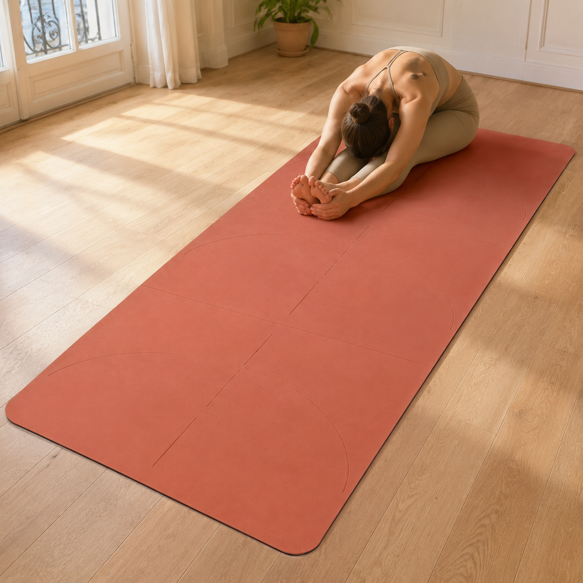 Tapis de yoga pliable antidérapant 180 × 60 cm