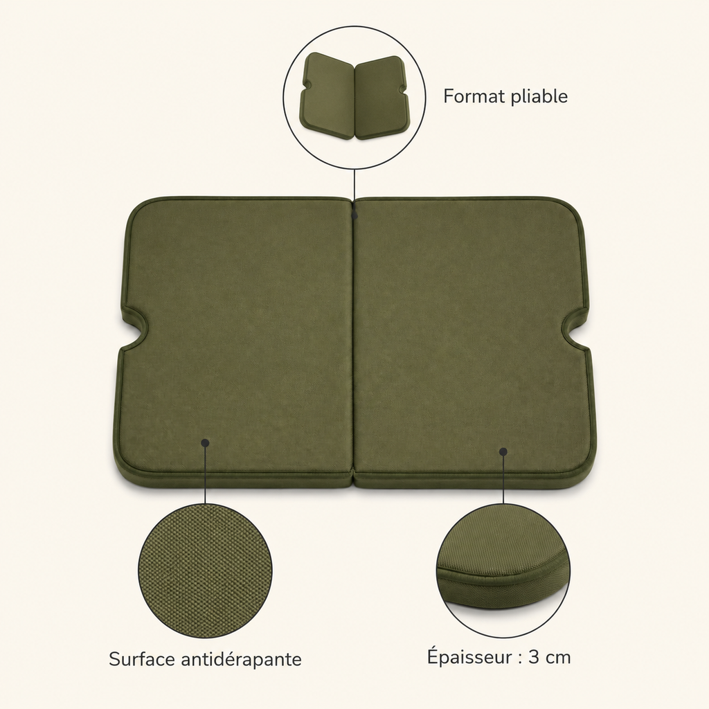 Coussin de protection pliable pour les genoux
