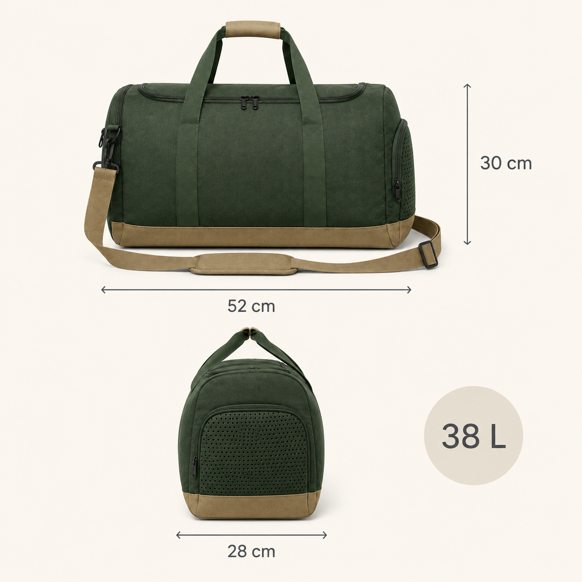 Sac de sport avec compartiment séparé pour chaussures