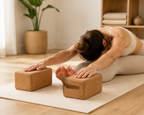 Lot de 2 briques de yoga en liège naturel